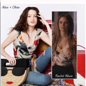 Alice & Olivia “Nicole” floral crop top 6